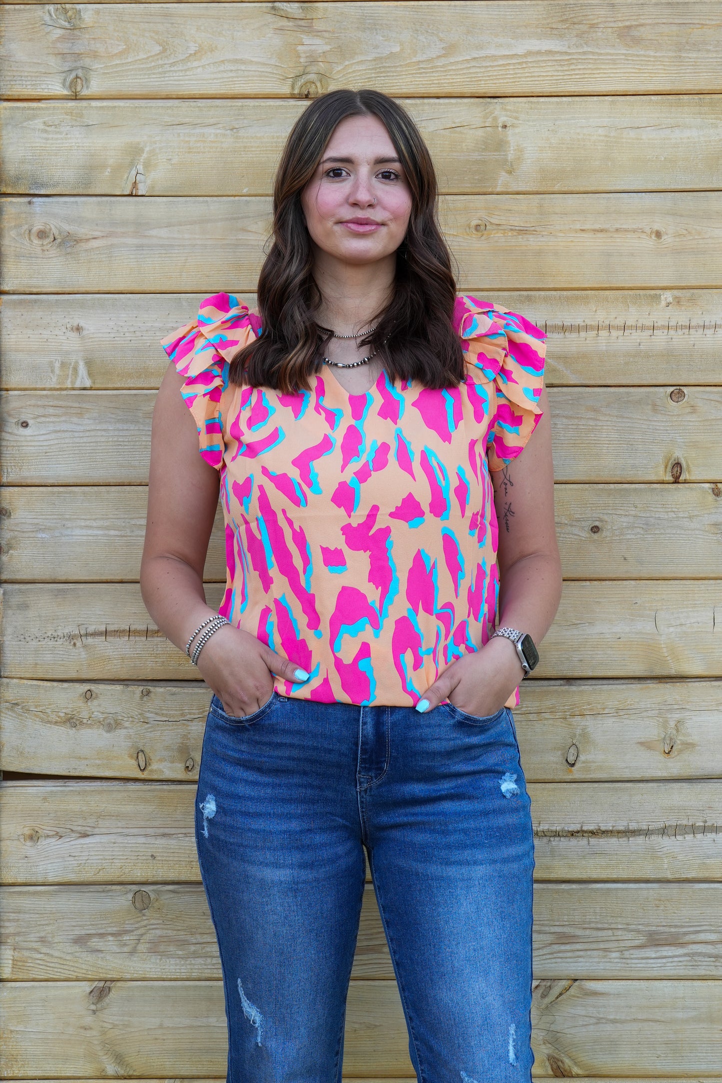 Abstract Cheetah Top