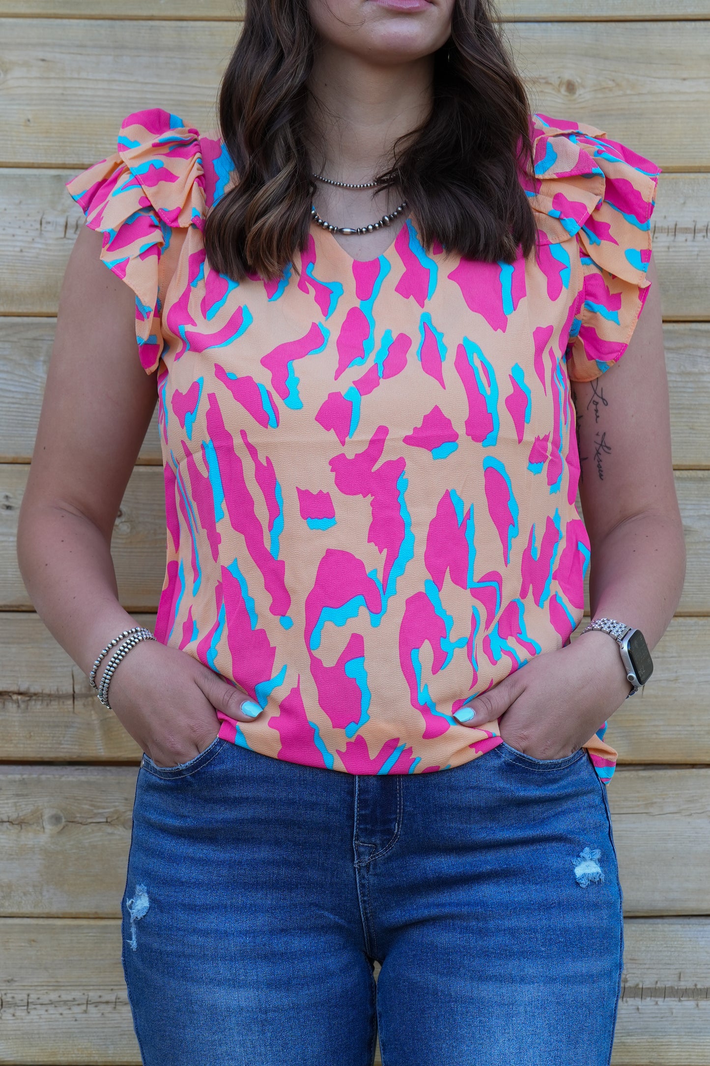 Abstract Cheetah Top