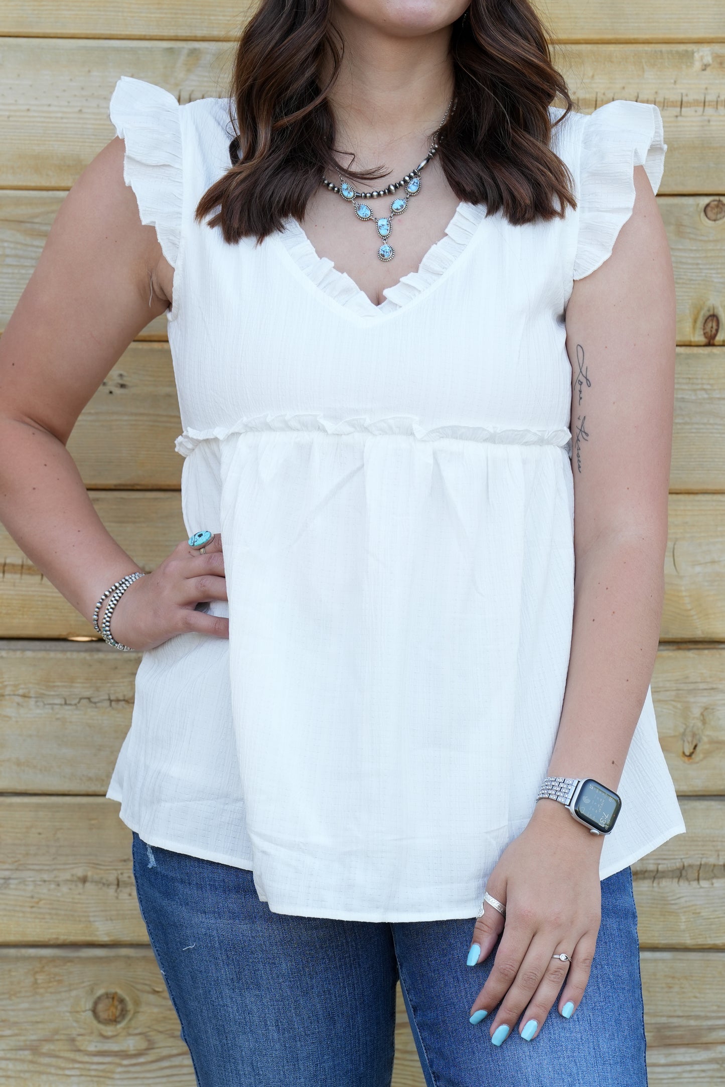 Ruffle Trim Tank