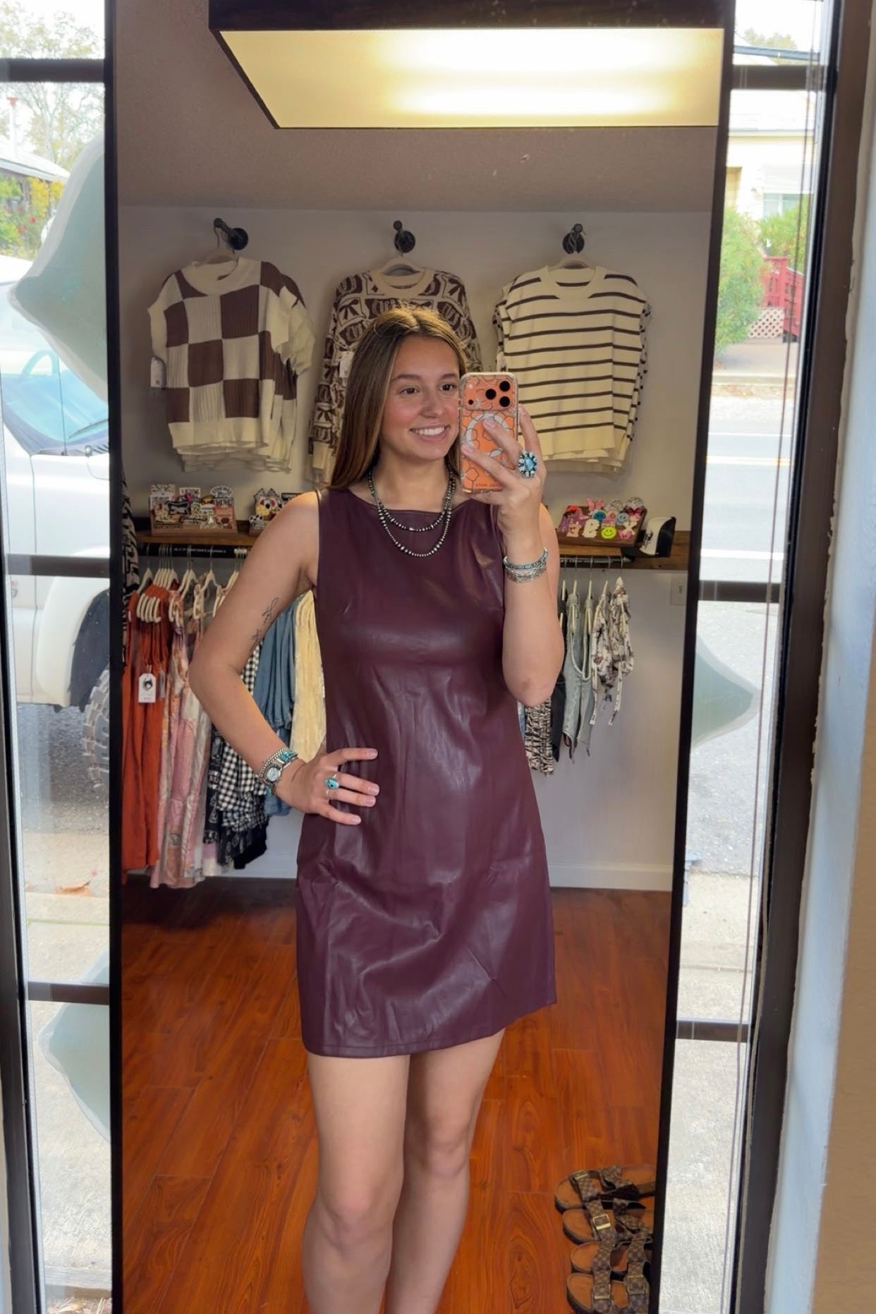 Leather Mini Dress