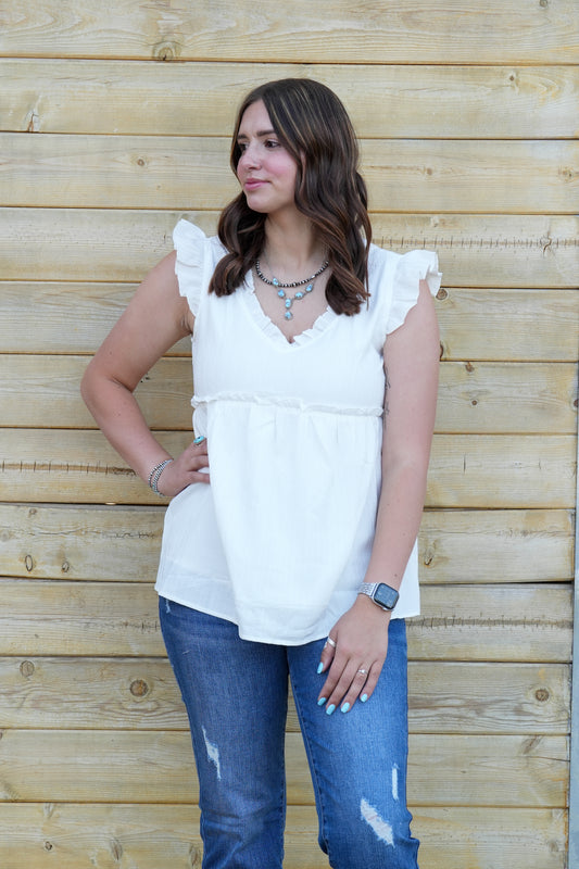 Ruffle Trim Tank