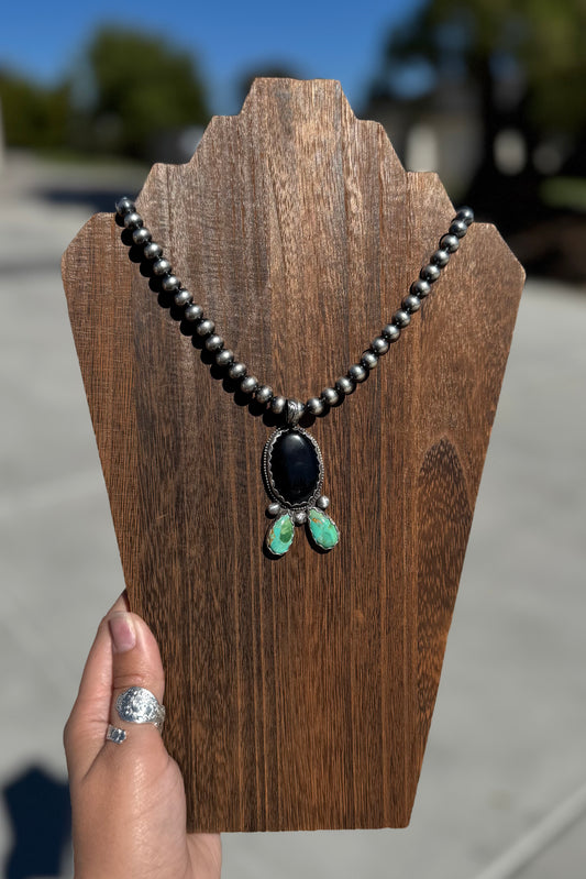 Black Onyx / Kingman Mojave Pendant