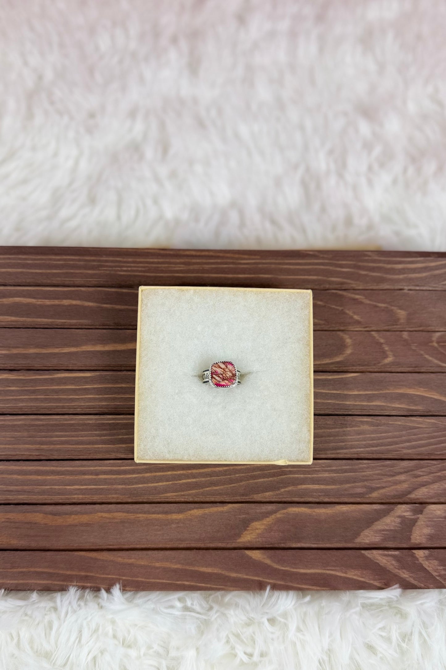 Pink Jasper Ring