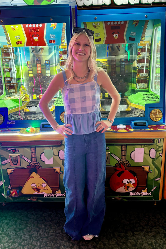 Gingham & Blues Tank