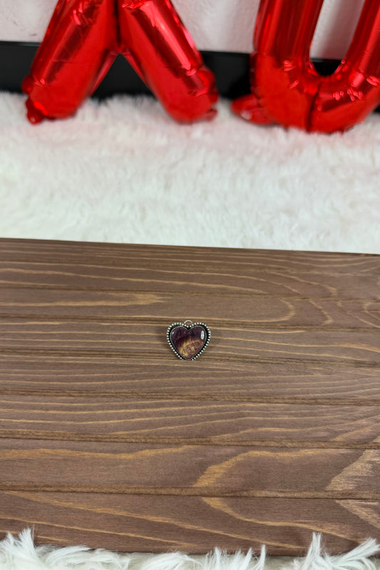 Purple Spiny Heart Pendant