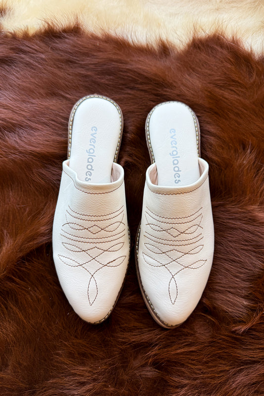 Boot Stitch Mules