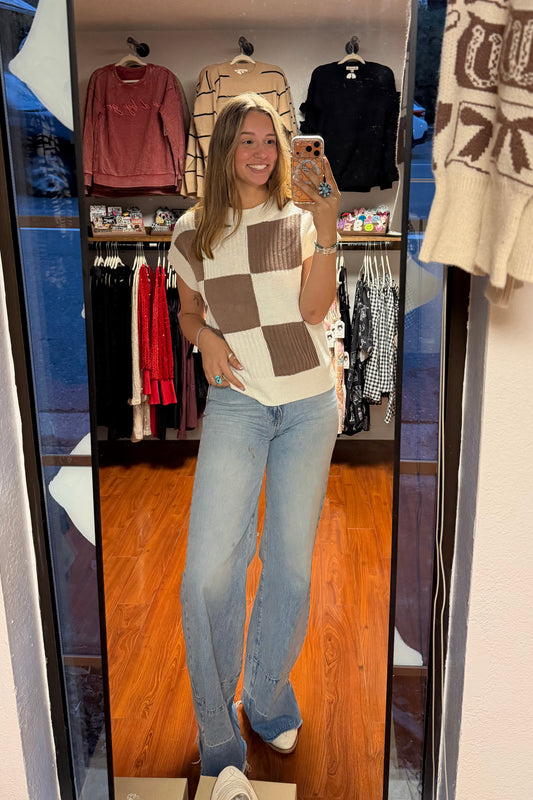 Checked Sweater