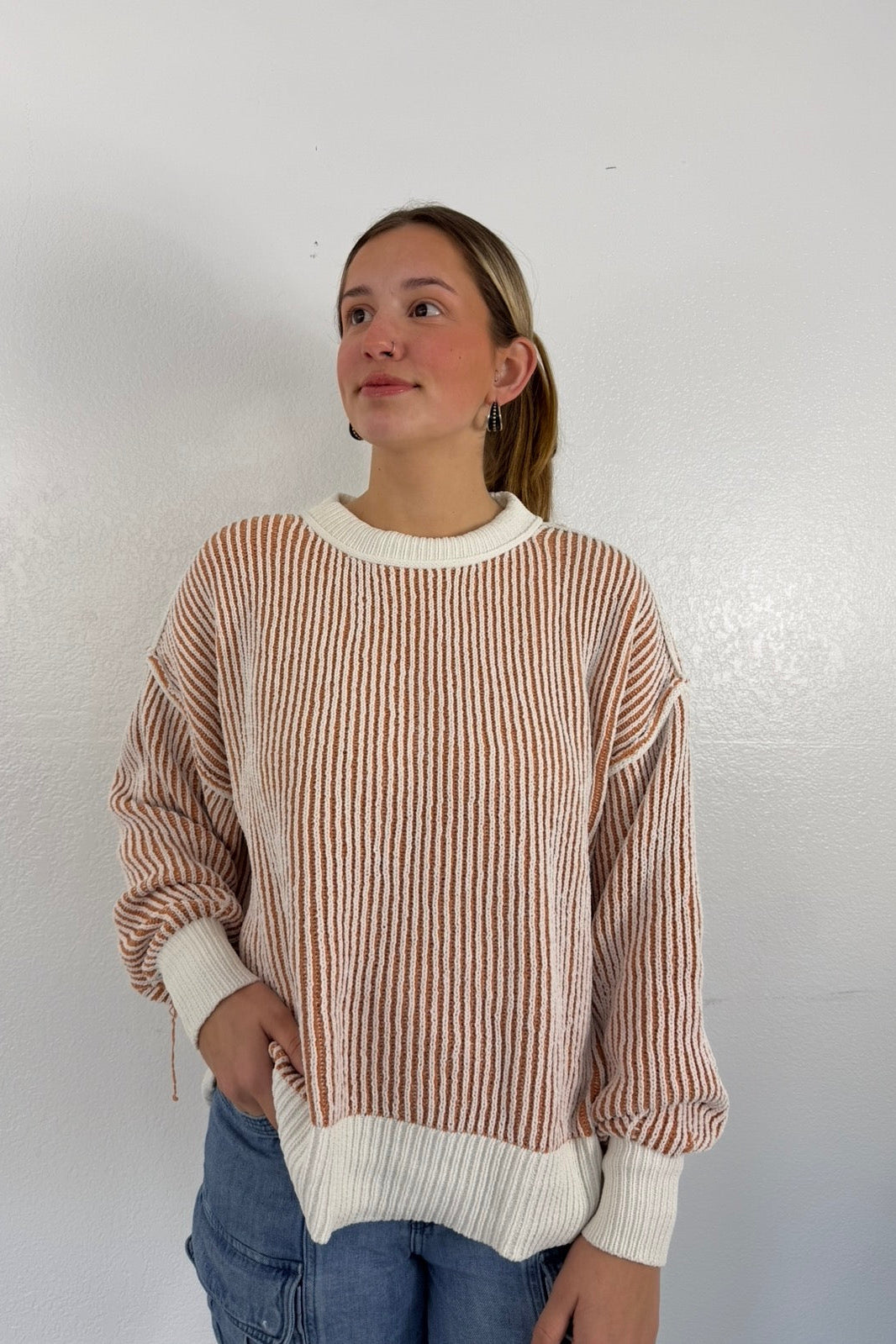 Stripe Contrast Sweater