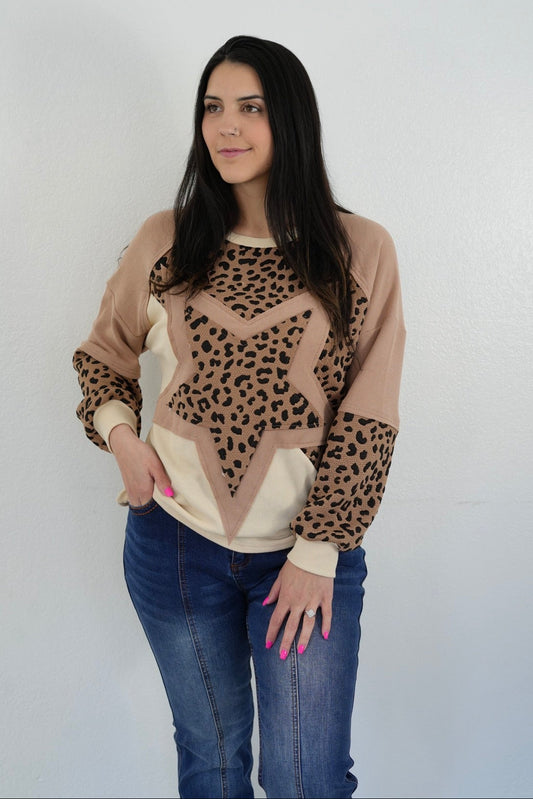 Leopard Star Sweater