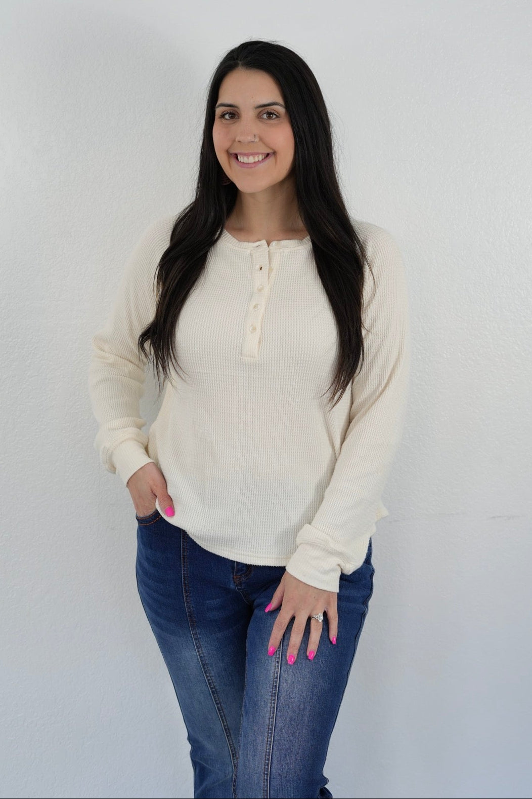 Textured Knit Long Sleeve